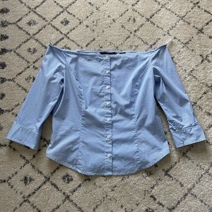 Express Off the Shoulder Striped Top